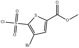 methyl 4-bromo-5-(chlorosulfonyl)thiophene-2-carboxylate 구조식 이미지