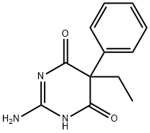 4,6(1H,5H)-Pyrimidinedione, 2-amino-5-ethyl-5-phenyl- Structure