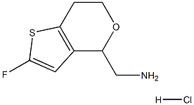 {2-fluoro-4H,6H,7H-thieno[3,2-c]pyran-4-yl}methanamine hydrochloride 구조식 이미지