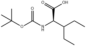 (R)-Boc-2-amino-3-ethyl-pentanoic acid 구조식 이미지
