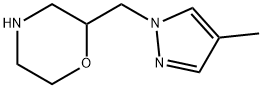 2-[(4-methyl-1H-pyrazol-1-yl)methyl]morpholine Structure