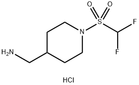 (1-difluoromethanesulfonylpiperidin-4-yl)methanamine hydrochloride 구조식 이미지