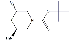 tert-butyl (3S,5S)-3-amino-5-methoxypiperidine-1-carboxylate Structure