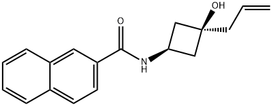 N-((1s,3r)-3-allyl-3-hydroxycyclobutyl)-2-naphthamide 구조식 이미지