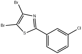4,5-Dibromo-2-(3-chlorophenyl)thiazole Structure