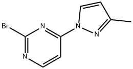 2-Bromo-4-(3-methyl-1H-pyrazol-1-yl)pyrimidine 구조식 이미지