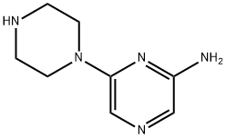 2-Amino-6-(piperazin-1-yl)pyrazine Structure