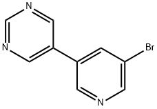 3-Bromo-5-(5-pyrimidyl)pyridine 구조식 이미지