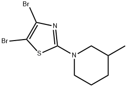 4,5-Dibromo-2-(3-methylpiperidino)thiazole Structure