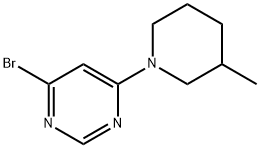 4-Bromo-6-(3-methylpiperidin-1-yl)pyrimidine Structure