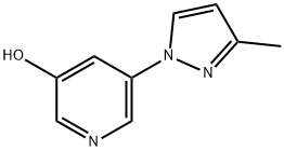 3-Hydroxy-5-(3-methyl-1H-pyrazol-1-yl)pyridine Structure