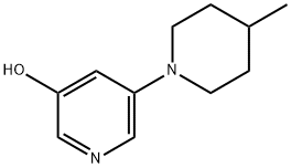 3-Hydroxy-5-(4-methylpiperidin-1-yl)pyridine Structure