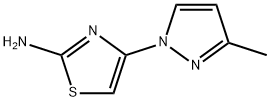 2-Amino-4-(3-methyl-1H-pyrazol-1-yl)thiazole Structure