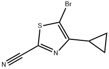 5-Bromo-4-cyclopropyl-2-cyanothiazole Structure