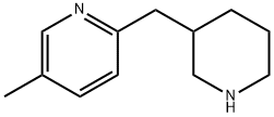 Pyridine, 5-methyl-2-(3-piperidinylmethyl)- Structure