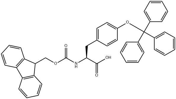 L-Tyrosine, N-[(9H-fluoren-9-ylmethoxy)carbonyl]-O-(triphenylmethyl)- Structure
