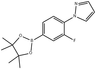 3-Fluoro-4-(1H-pyrazol-1-yl)phenylboronic acid pinacol ester 구조식 이미지