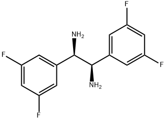 (1R,2R)-1,2-Bis(3,5-difluorophenyl)ethane-1,2-diamine 구조식 이미지