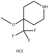 4-methoxy-4-(trifluoromethyl)piperidine hydrochloride Structure