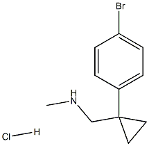 {[1-(4-bromophenyl)cyclopropyl]methyl}(methyl)amine hydrochloride Structure