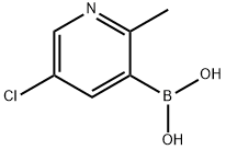 5-Chloro-2-methylpyridine-3-boronic acid 구조식 이미지