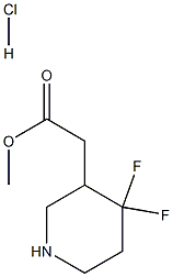 methyl 2-(4,4-difluoropiperidin-3-yl)acetate hydrochloride Structure