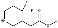 methyl 2-(4,4-difluoropiperidin-3-yl)acetate Structure