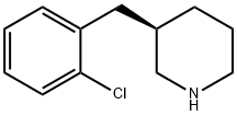 Piperidine, 3-[(2-chlorophenyl)methyl]-, (3R)- Structure
