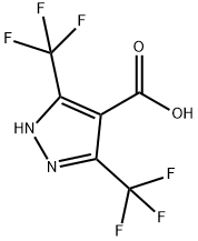 3,5-bis(trifluoromethyl)-1H-pyrazole-4-carboxylic acid 구조식 이미지