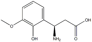 (R)-3-AMINO-3-(2-HYDROXY-3-METHOXYPHENYL)PROPANOIC ACID Structure