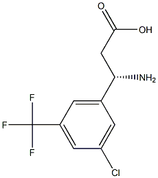 (3S)-3-AMINO-3-[3-CHLORO-5-(TRIFLUOROMETHYL)PHENYL]PROPANOIC ACID Structure