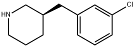 Piperidine, 3-[(3-chlorophenyl)methyl]-, (3R)- Structure