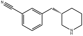 Benzonitrile, 3-[(3S)-3-piperidinylmethyl] Structure