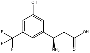 (R)-3-AMINO-3-(3-HYDROXY-5-(TRIFLUOROMETHYL)PHENYL)PROPANOIC ACID Structure