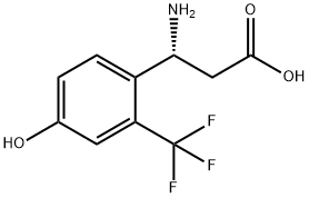 (R)-3-AMINO-3-(4-HYDROXY-2-(TRIFLUOROMETHYL)PHENYL)PROPANOIC ACID Structure