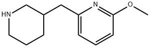 Pyridine, 2-methoxy-6-(3-piperidinylmethyl)- Structure