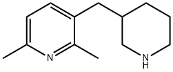 Pyridine, 2,6-dimethyl-3-(3-piperidinylmethyl)- Structure
