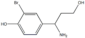 4-(1-AMINO-3-HYDROXYPROPYL)-2-BROMOPHENOL Structure