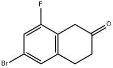 2(1H)-Naphthalenone, 6-bromo-8-fluoro-3,4-dihydro- 구조식 이미지