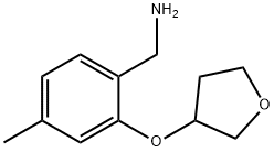 [4-methyl-2-(oxolan-3-yloxy)phenyl]methanamine Structure