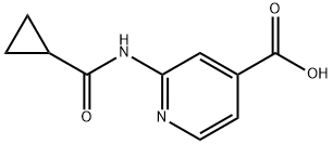 2-cyclopropaneamidopyridine-4-carboxylic acid Structure