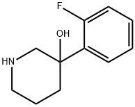 3-Piperidinol, 3-(2-fluorophenyl)- 구조식 이미지