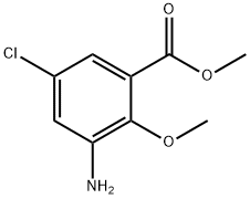 3-Amino-5-chloro-2-methoxy-benzoic acid methyl ester Structure