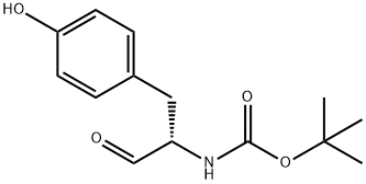 tert-butyl (S)-1-formyl-2-(4-hydroxyphenyl)ethylcarbamate Structure