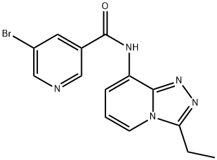 5-Bromo-N-(3-ethyl-[1,2,4]triazolo[4,3-a]pyridin-8-yl)nicotinamide Structure