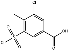 3-Chloro-5-chlorosulfonyl-4-methyl-benzoic acid Structure