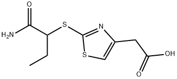 2-(2-((1-amino-1-oxobutan-2-yl)thio)thiazol-4-yl)acetic acid Structure