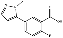 2-fluoro-5-(1-methyl-1H-pyrazol-5-yl)benzoic acid Structure