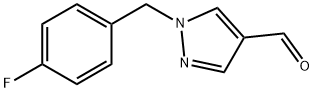 1-[(4-fluorophenyl)methyl]-1H-pyrazole-4-carbaldehyde 구조식 이미지