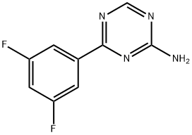 4-(3,5-Difluorophenyl)-1,3,5-triazin-2-amine 구조식 이미지